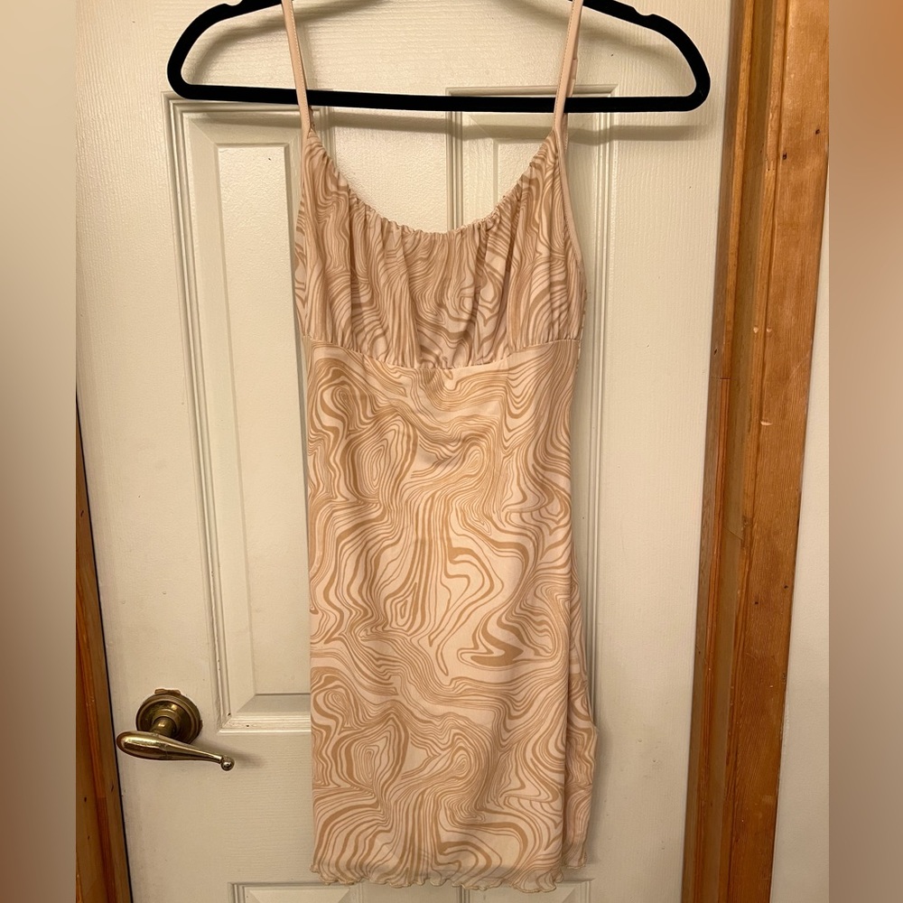 Cotton On pastel orange swirl dress